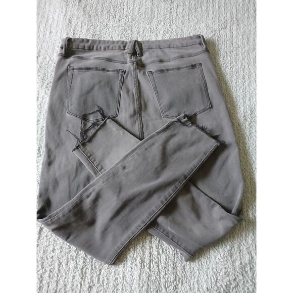 Good American Good Waist High Rise Skinny Jeans Gray Women’s Plus Size 18 - Picture 7 of 8